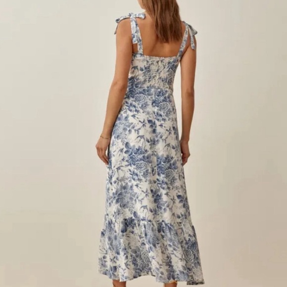 Reformation Nikita Midi Dress in Pompadour - Picture 7 of 8